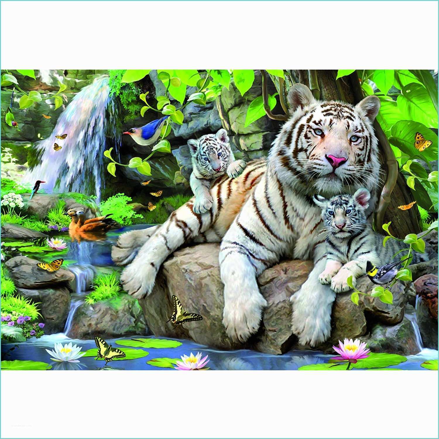 Tagre Sparateur De Pice Tigre Blanc Du Bengal 1000 Pièces Puzzle Educa Puzzle