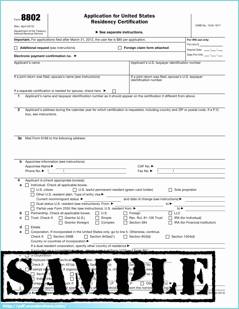 form 8802 pdf template