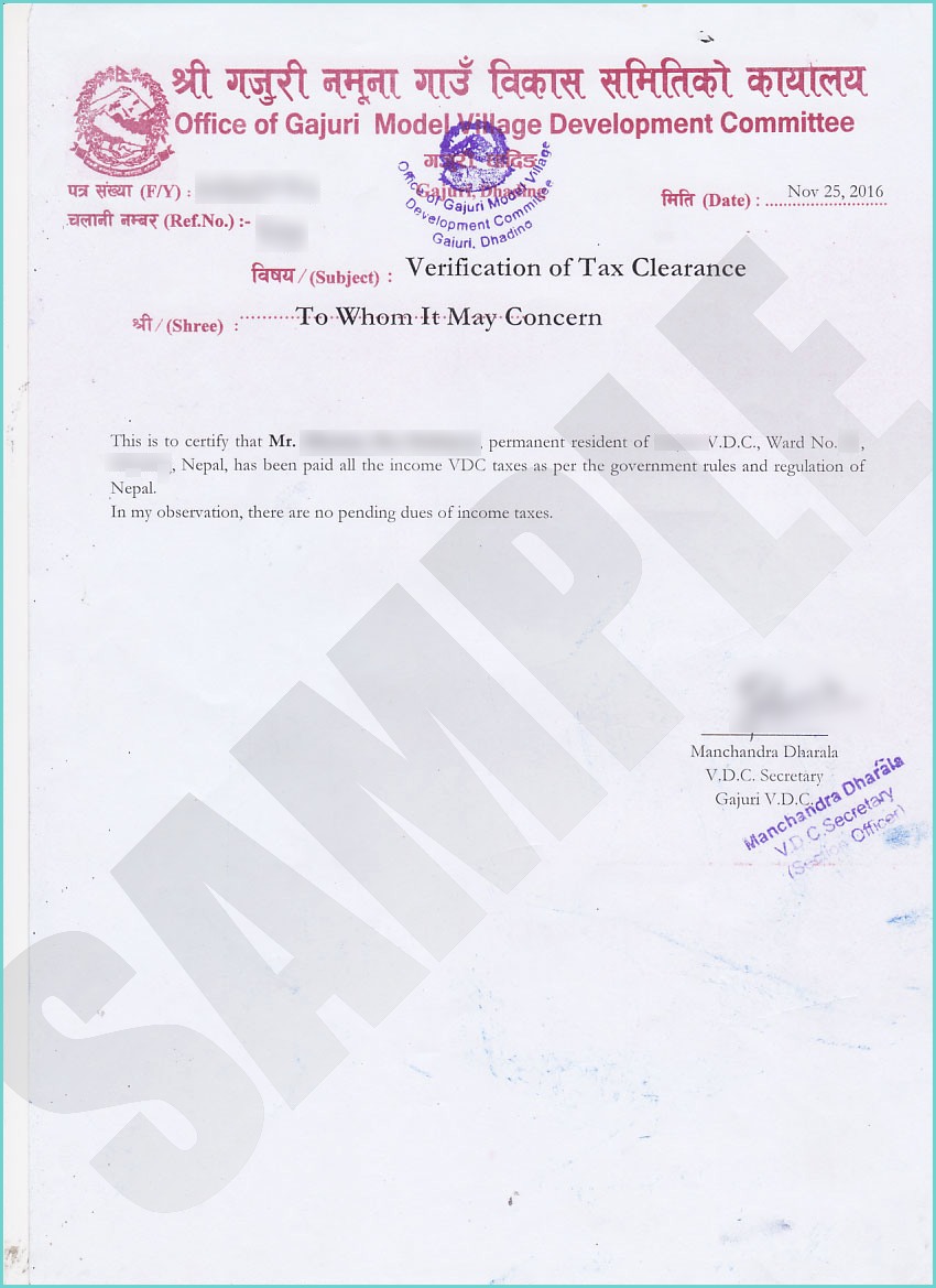 Tax Residency Certificate Usa Sample Nepali Letter Sample Image Collections Download Cv