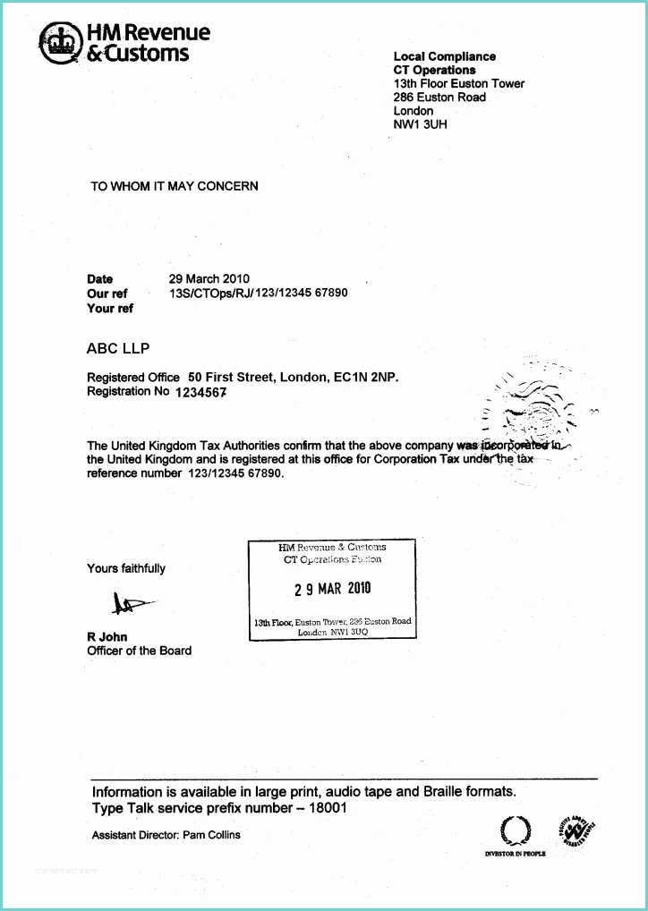 Tax Residency Certificate Usa Sample United Kingdom Llp Fshore Zones