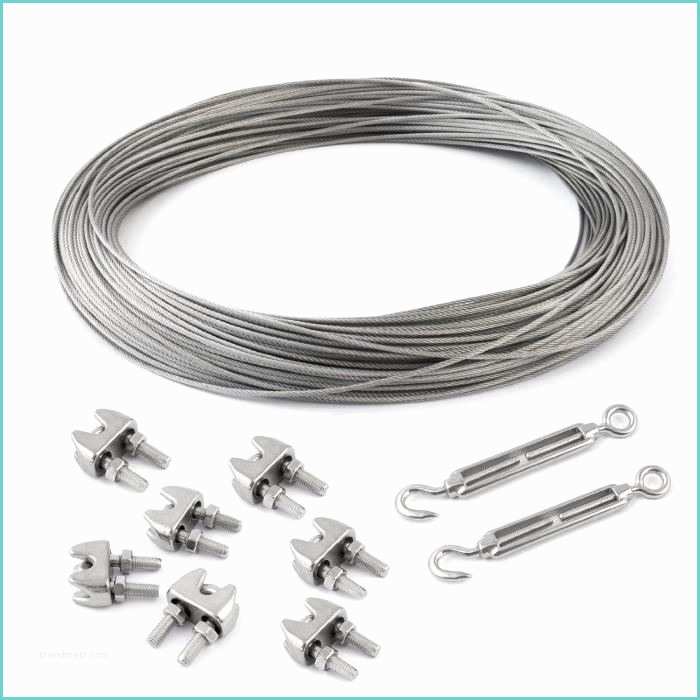 Tendeur Cable Inox 3mm Set 200m Cable 10mm Acier Inox Cordage torons 7x19 6