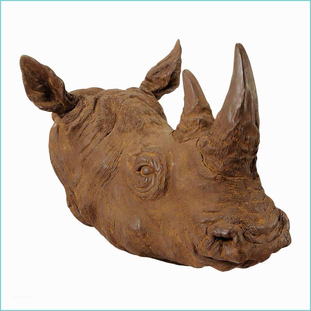 Tete De Cerf Maison Du Monde Statue Trophée Rhinocéros L 52 Cm Malawis
