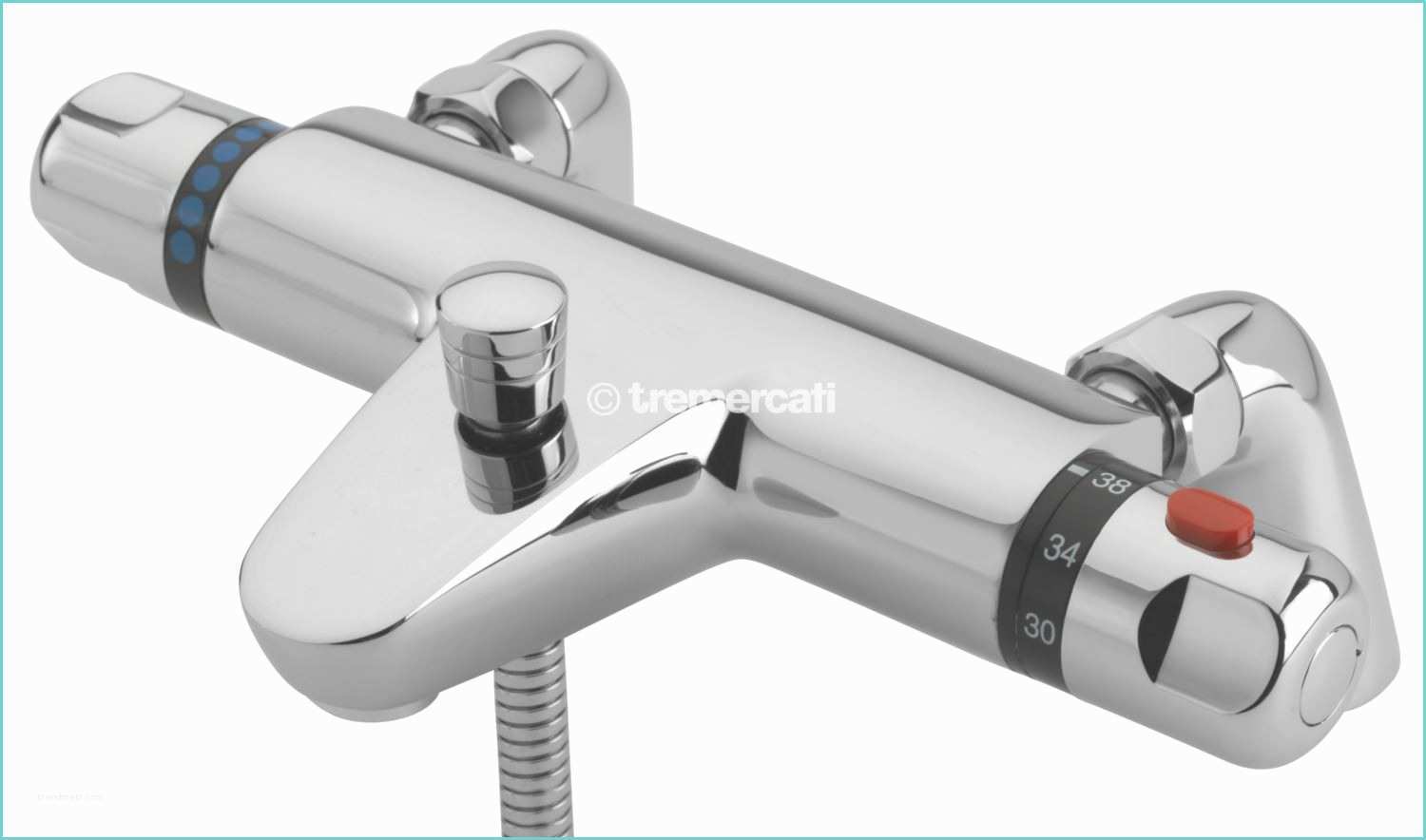 Thermostatic Shower Mixer Taps Tre Mercati thermostatic Deck Mounted Bath Shower Mixer Tap