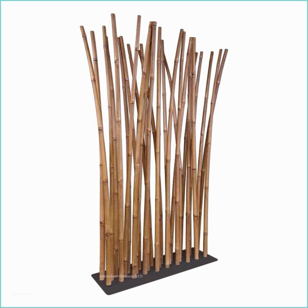 Tige De Bambou Naturel Paravent Bambou Naturel Sur Pied Noir Avec 29 Tiges De