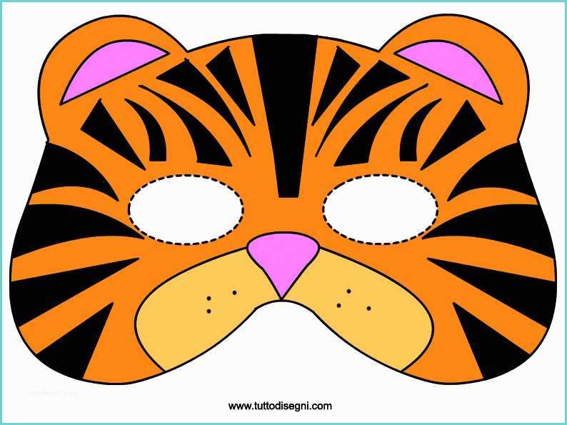 Tigre Da Colorare Per Bambini Maschera Di Carnevale Tigre Tuttodisegni