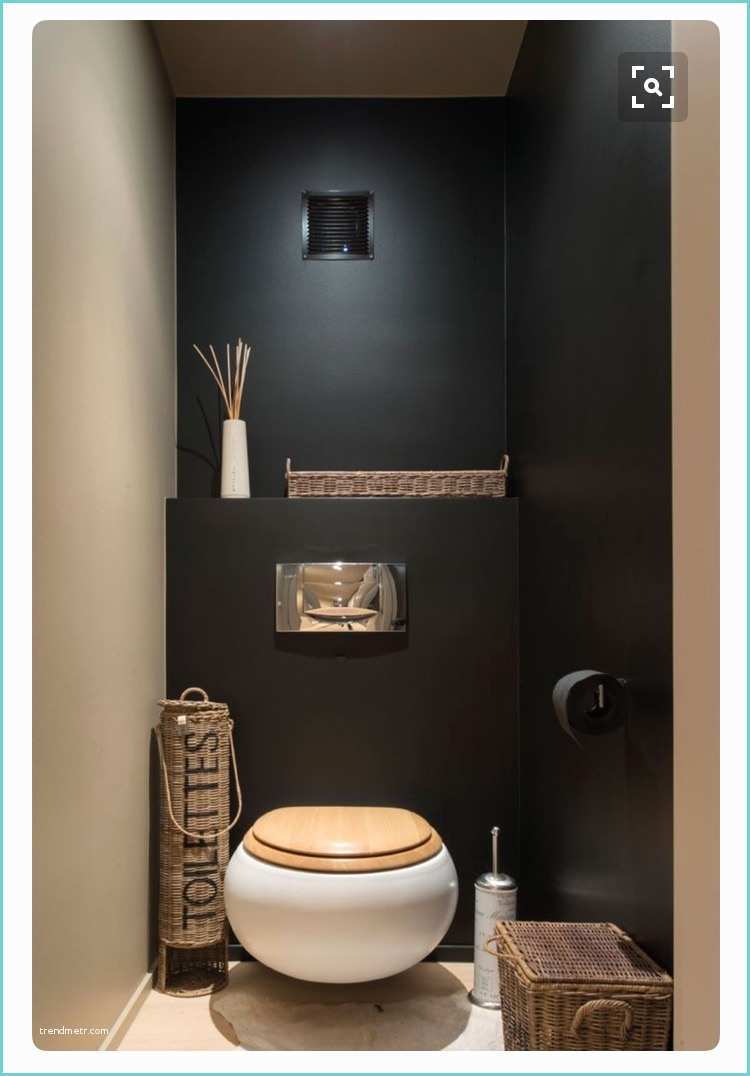 Toilette Noir Et Bois Des toilettes En Black and White