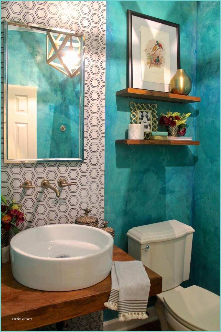 Toilette Noir Et Bois Peinture Turquoise Choisir Nuance Pour Votre Intérieur Idées
