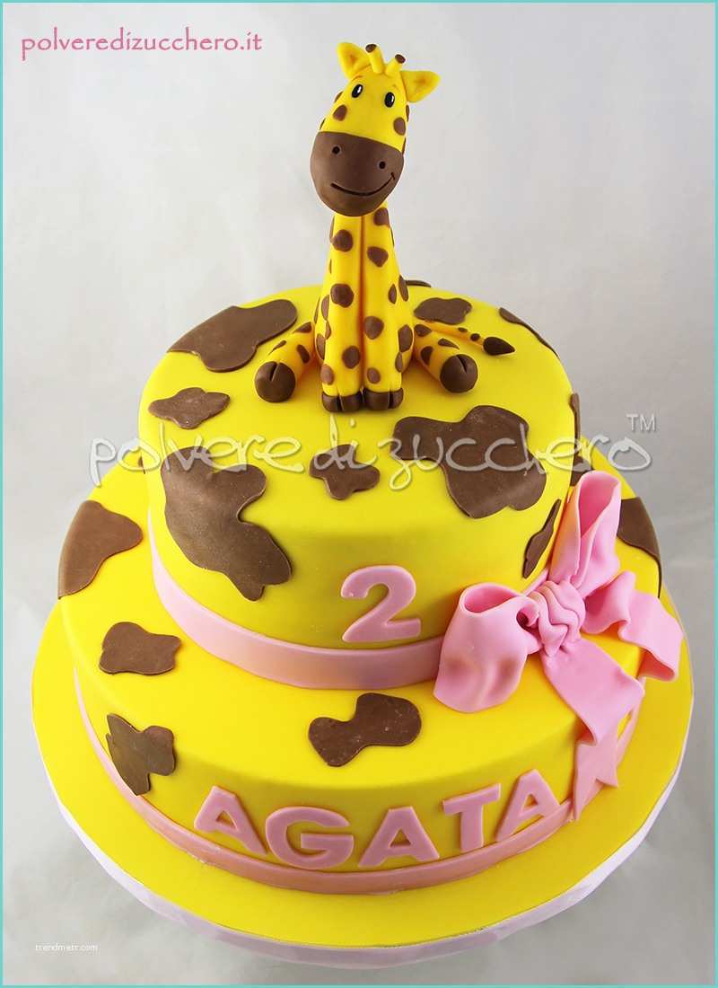 Torte Di Compleanno Cake Design torta Giraffa In Pasta Di Zucchero Per Il 2° Pleanno Di