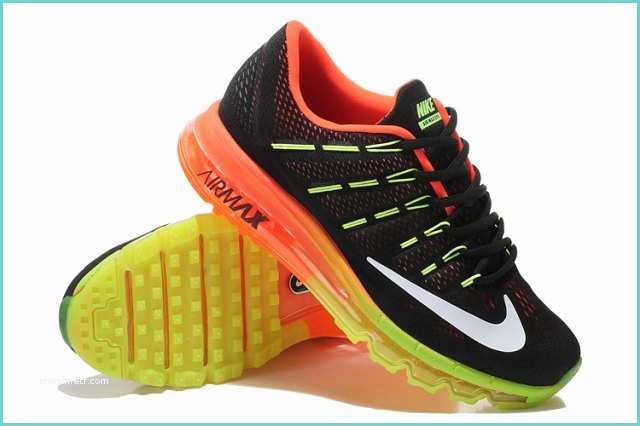 Total Sports Shoes Nike Air Max 2016 Black Volt total orange Men S Sport