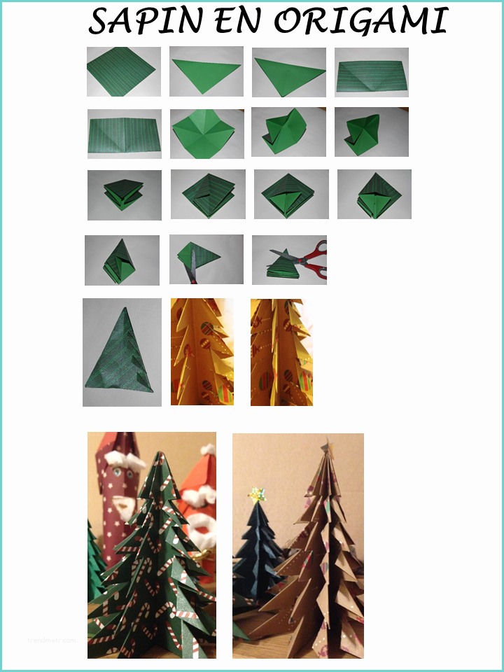 Tuto Sapin De Noel Décoration De Table De Noël Tuto Sapin origami