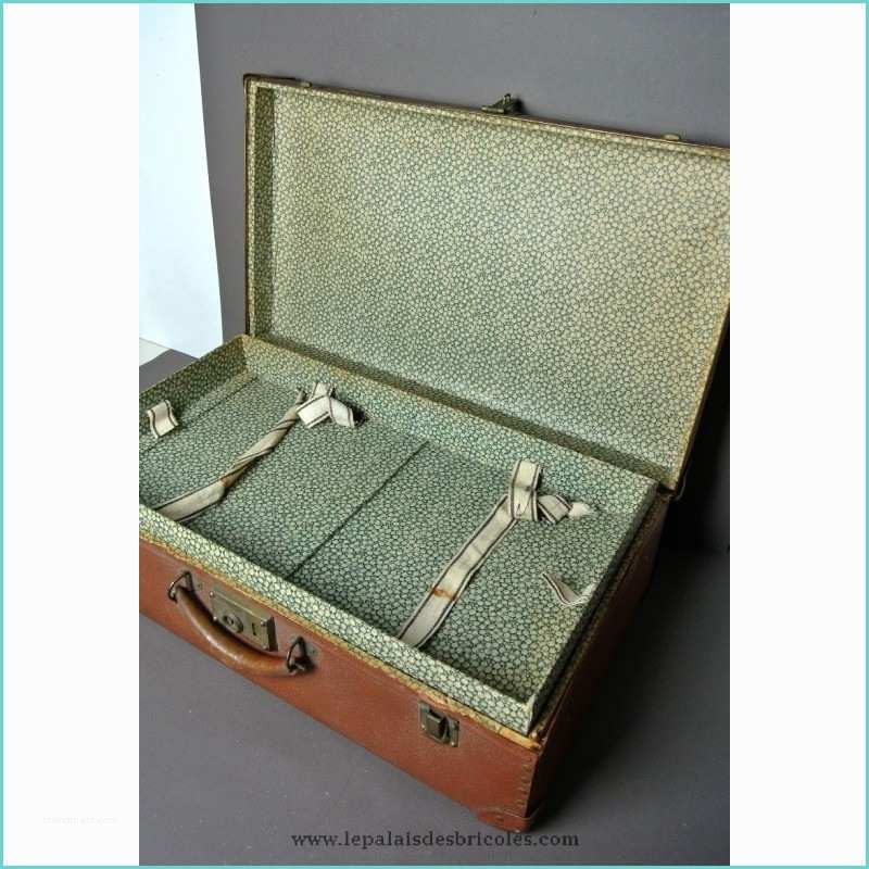 1193 ancienne petite valise a tiroir en carton pour rangement
