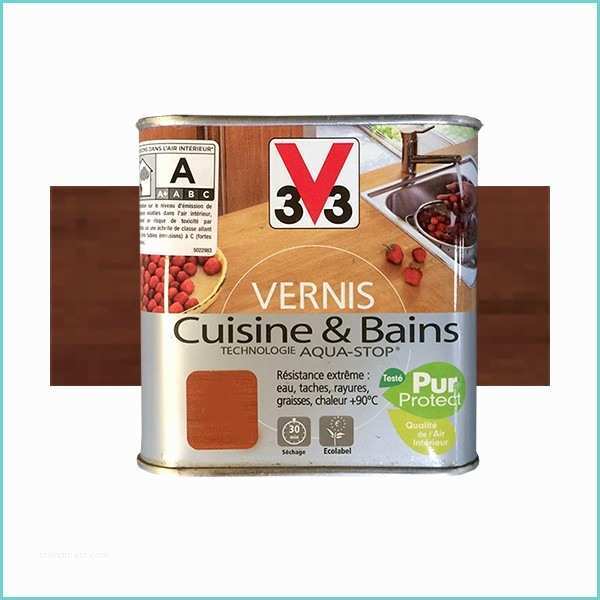 Vernis V33 Cuisine Et Bain V33 Vernis Cuisine Et Bains Teck De Java Satin Pas Cher En