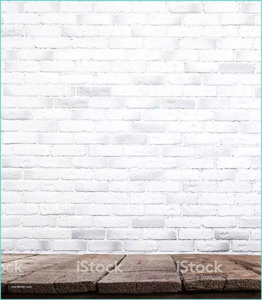 White Brick Wall and Floor Interior Vintage with White Brick Wall and Wood Floor