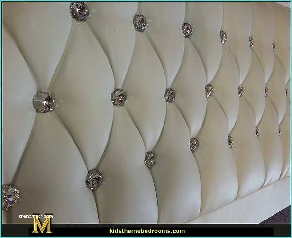 White Diamante Headboard Decorating theme Bedrooms Maries Manor Bling Bling