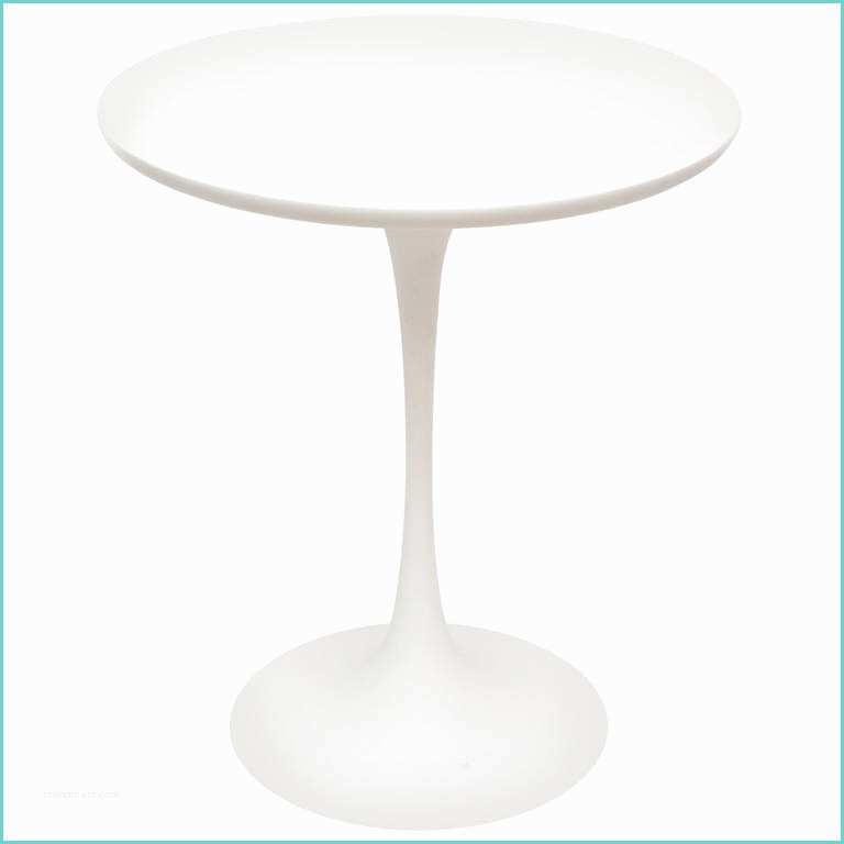 White Tulip Side Table Saarinen Style White Tulip Resin or Wood Side Table at 1stdibs